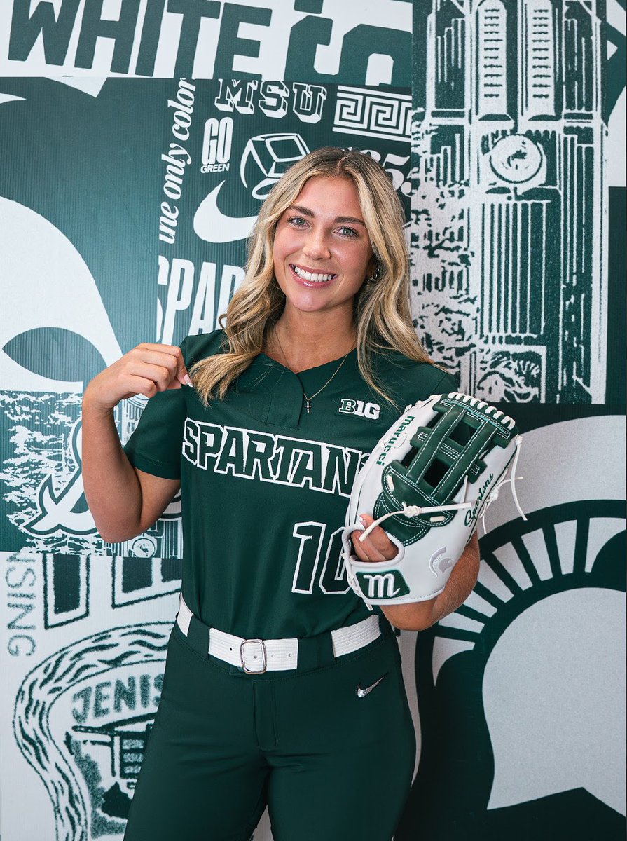 Hay2024Kurtz's tweet photo. TYJ ⚔️⚔️

Go Green! 🤍🤍 #committed #msusoftball https://t.co/bg4JyYw4Kj