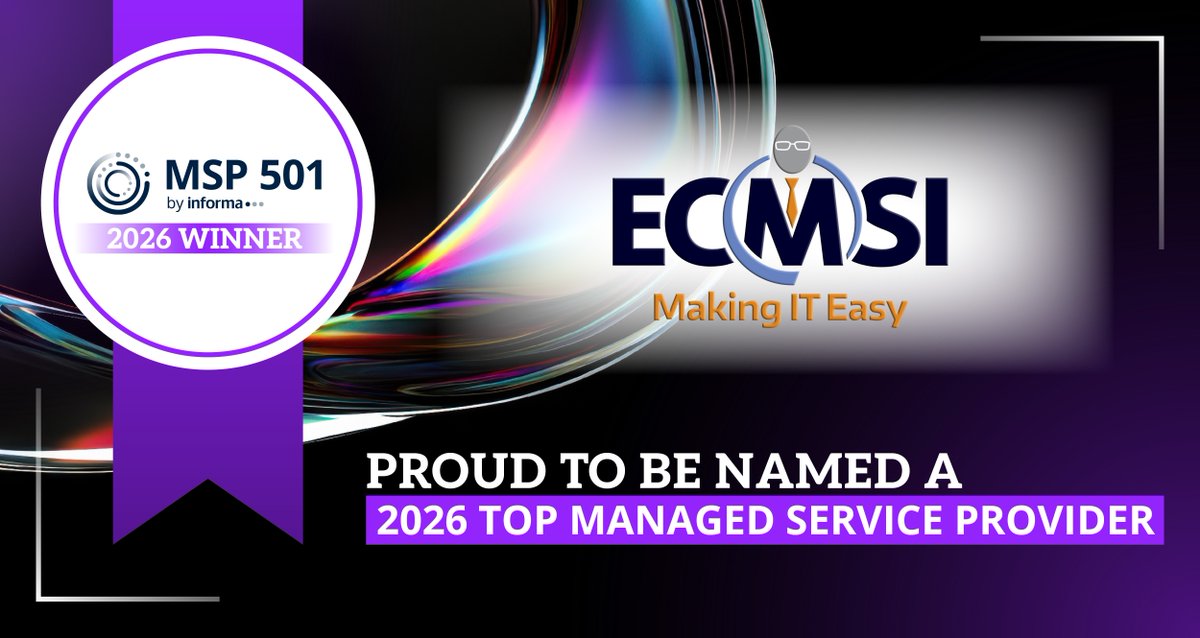 ecmsitech's tweet photo. We couldn’t be prouder of our team and our incredible partners who make what we do possible. We’re thrilled to announce we’ve been named to the 2026 #MSP501 list. https://t.co/ZXDvmCzpat