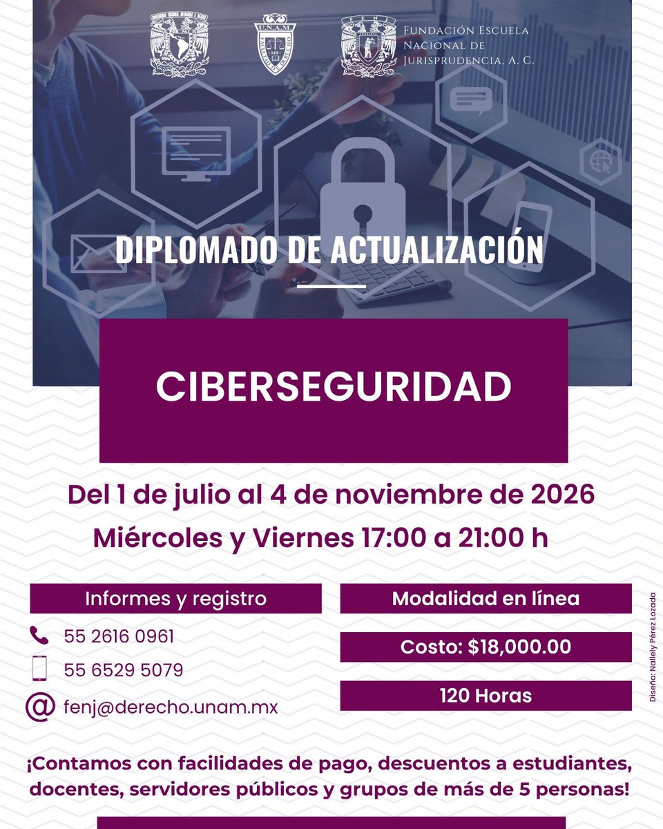 DerechoUNAMmx's tweet photo. 📚💻Conoce nuestros cursos y diplomados de actualización en línea abiertos al público en general: 

Correo: fenj@derecho.unam.mx
WhatsApp: 55-65-29-50-79 https://t.co/99I4dfceiQ