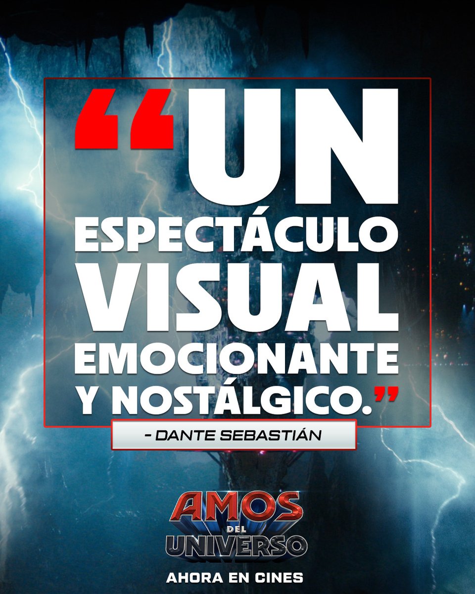 AndesFilmsBo's tweet photo. Hay aventuras que se disfrutan aún más cuando se viven en familia. ⚔️✨

#AmosDelUniverso llegó para reunir generaciones, volver a Eternia y sentir el poder de Grayskull en la pantalla grande. 🍿🔥

🎬 Ya en cines. https://t.co/OJ0wo9c8El