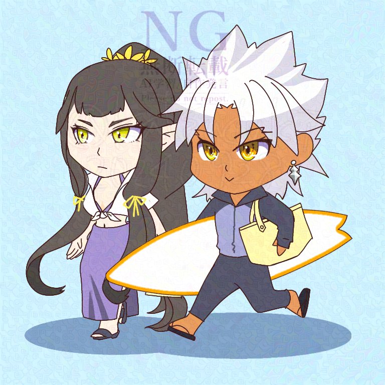katsuduki's tweet photo. あとセミ様に水着とか怪盗霊衣と対の霊衣とか下さいの再掲（隙あらばシロセミをねじ込む）

１枚目2022年とかで大横転 https://t.co/LEuxB5j6KZ