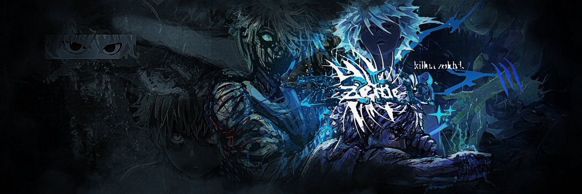 Caseynehz's tweet photo. Banner for @zekiestar killua zoldyk #anime #gfx #header #rate #brush https://t.co/ZfgP47eQgm