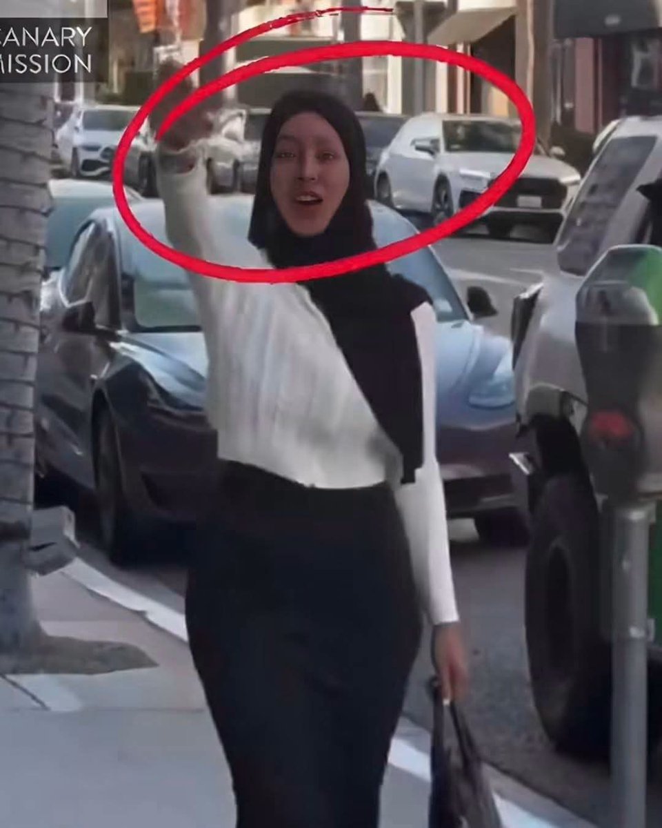DOGEQEEN's tweet photo. 🚨JUST IN: The Muslim woman who made the Nazi salute and harassed a Jewish woman while shouting "Heil Hitler" and wishing her cancer has been arrested by the Beverly Hills Police Department. 

Should she be deported? https://t.co/WC1rpwLUy6