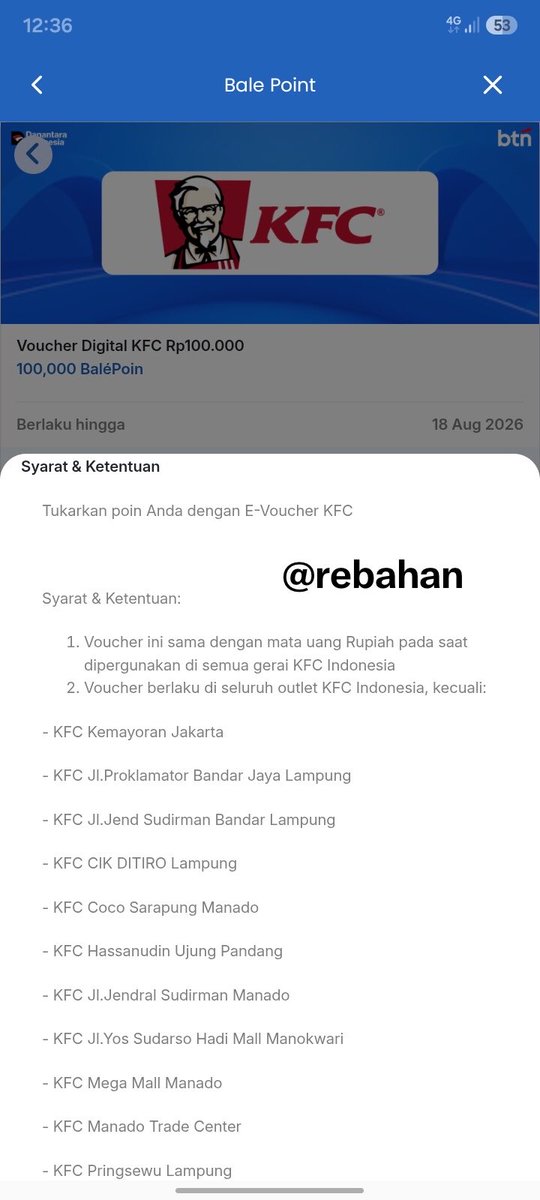 RebahanNetflix's tweet photo. wts 90k voc kfc in bale BTN, siapa cepat dia dapat... ntar bakal gw beri tau buat masuk di mbangkingnya #zonauang #zonajajan #zonaba https://t.co/F6MSXaz4os