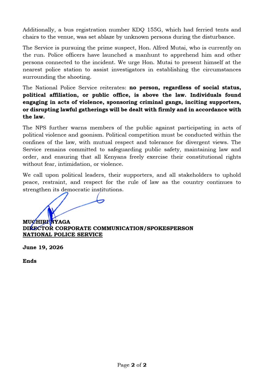 National Police Service-Kenya tweet media