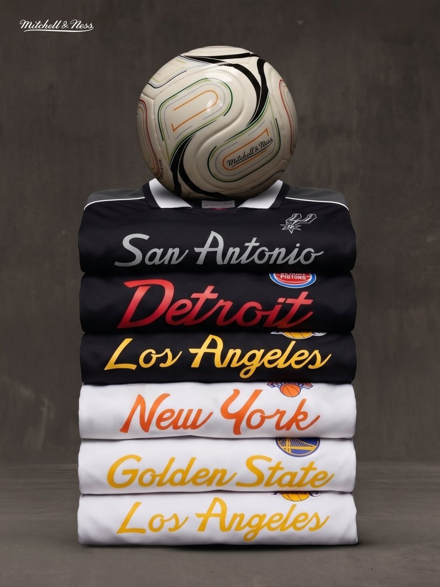 mitchell_ness's tweet photo. The Hardwood Takes The Pitch.

In June, the whole world is watching. We took the undisputed heavyweights of American basketball and gave them the global treatment. 

Heritage crests, elegant scripts, and timeless pedigree. 

Dress for the world's stage, at https://t.co/DaXAC7ADFQ.