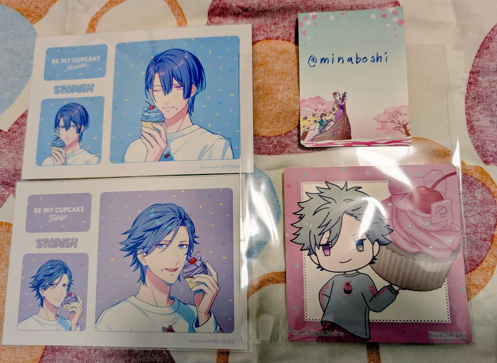 minaboshi's tweet photo. 【交換】うたプリ BGS BMC 購入特典 ブロマイド マルイ コースター

譲)真斗、トキヤ、蘭丸
求)同種 藍
20日、21日カルライ千葉現地にて手渡し可
お気軽にお声掛けください。 https://t.co/2n5GLu61qe