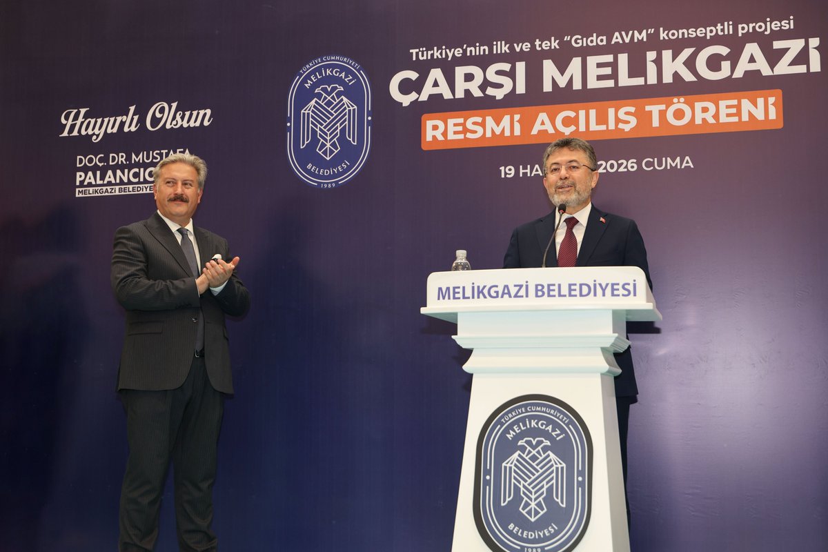 DrPalancioglu's tweet photo. Türkiye’nin ilk "Gıda AVM" konsepti olan Çarşı Melikgazi’mizin resmi açılış törenini, Tarım ve Orman Bakanımız Sayın İbrahim Yumaklı’nın teşrifleriyle, büyük bir gurur ve heyecanla gerçekleştirdik. 🛍️

Kayseri’mizin eşsiz gastronomi kültürünü ve asırlık lezzet mirasımızı geleceğe taşıyacak bu dev vitrin, şehrimize çok yakıştı!✨

Destekleri ve kıymetli teşrifleri için Sayın Bakanımıza şükranlarımı sunuyor; Çarşı Melikgazi’mizin tüm hemşehrilerimize, esnafımıza ve Kayseri’mize hayırlı, uğurlu ve bereketli olmasını diliyorum. 🎉@ibrahimyumakli