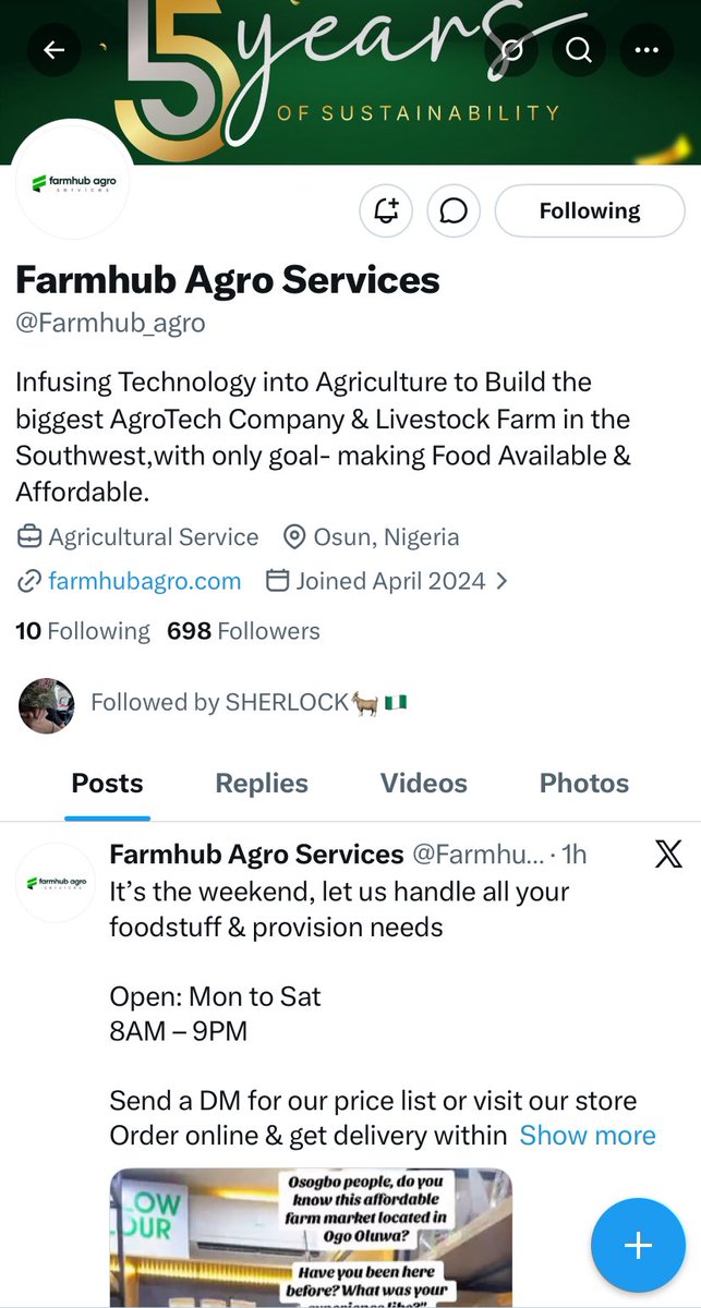 BETlehem007's tweet photo. @KINSH200 @Farmhub_agro Done ✅ https://t.co/u0zgEtxdUP