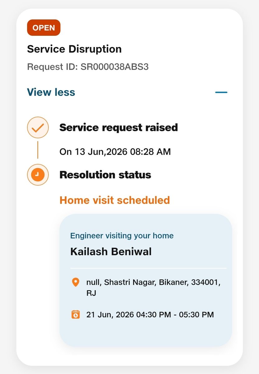 Vinnie_Arya's tweet photo. I request you to resolve this issue on priority and arrange immediate support. If the issue is not resolved soon I may discontinue Jio services and share my experience through negative reviews on consumer &amp; social media platforms.

Kindly treat this matter as urgent @reliancejio https://t.co/iInLPwfYBi