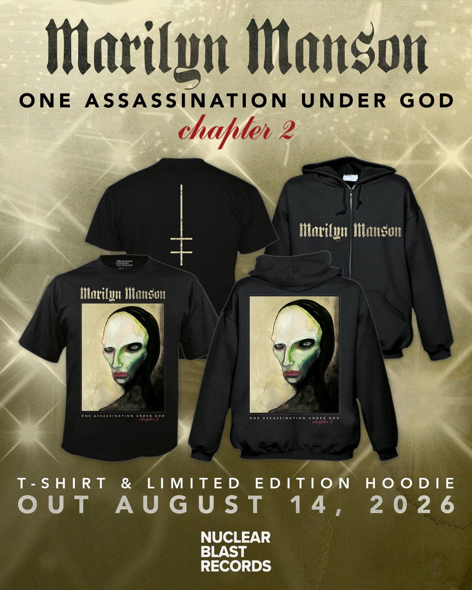 marilynmanson's tweet photo. One Assassination Under God - Chapter 2
Out August 14th.

Pre-order at https://t.co/zmuuoNGxVV https://t.co/nLeBLGu22p