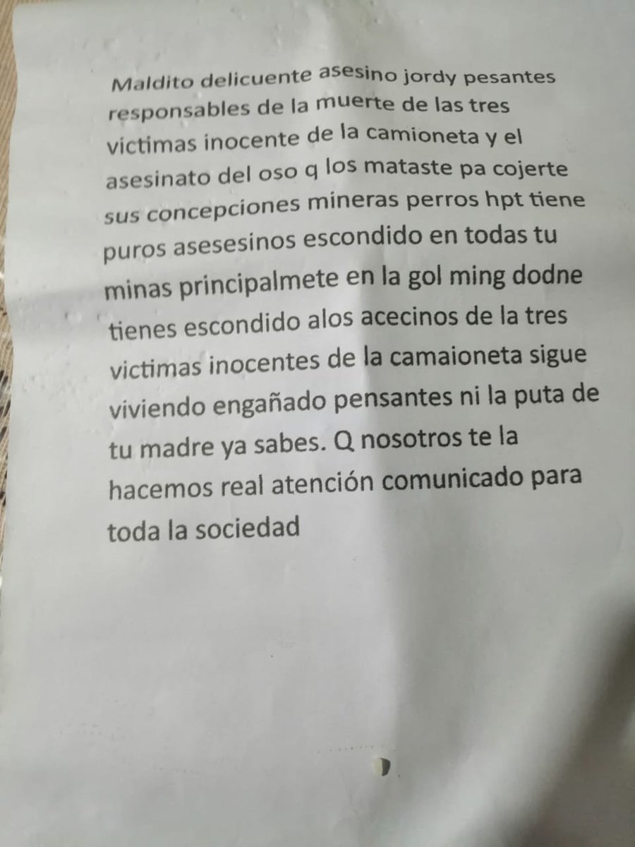 TU_LEOPARD's tweet photo. Presi @DanielNoboaOk por funcionarios corruptos,la parte alta d El Oro vive un infierno con amenazas y panfletos q aparecen en las calles muy seguido usted tiene un Viceministro d minas corrupto atentos @FiscaliaEcuador @ContraloriaECU @FFAAECUADOR pongan un alto a la corrupción https://t.co/r9uGWrjIAu