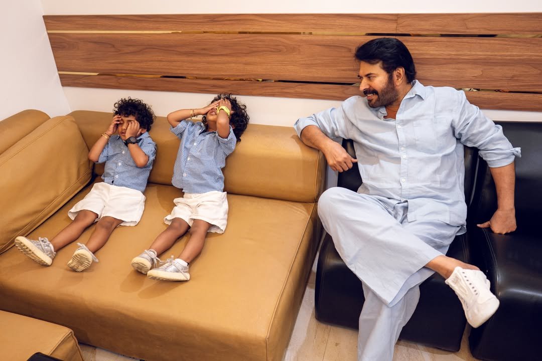 MKampanyOffl's tweet photo. Little giggles, big smiles, and a whole lot of happiness ❤️

#Mammootty #MammoottyKampany #Nayanthara #VigneshShivan https://t.co/LkyJMlaaJW