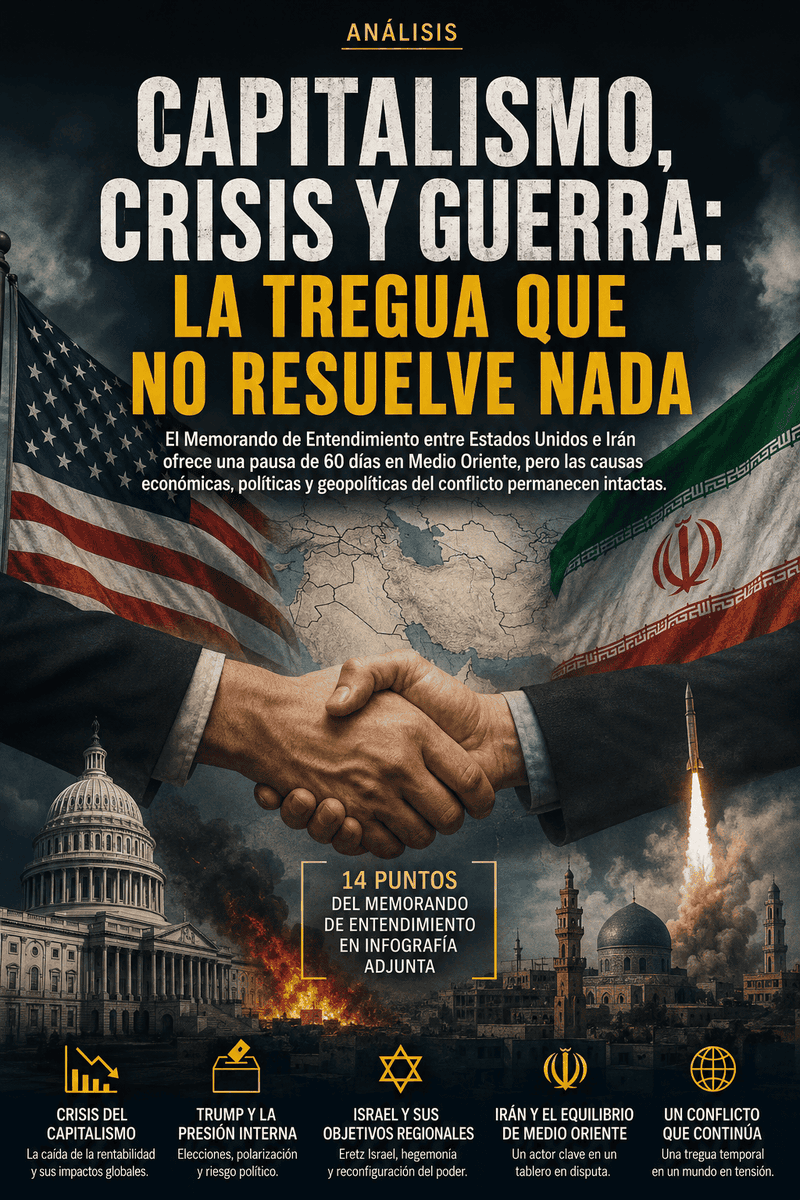 FactosCL's tweet photo. Capitalismo, crisis y guerra: la tregua que no resuelve nada https://t.co/AyqoF9e2lC https://t.co/T0BFvdR6mv