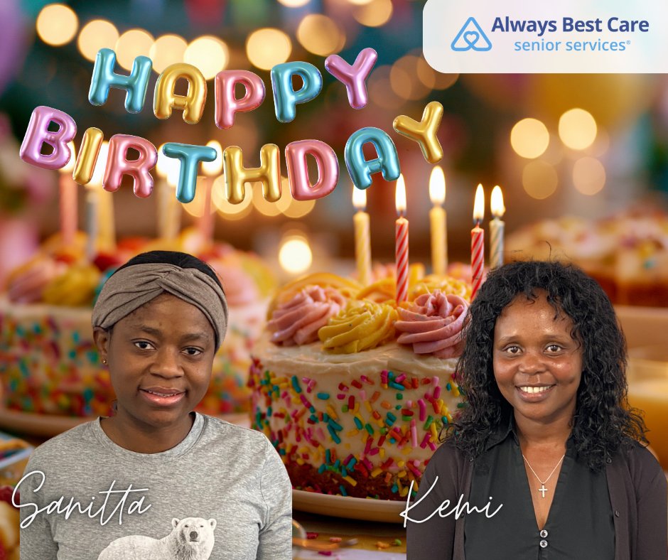 abcchesterco's tweet photo. Happy Birthday Sanitta and Kemi! You both bring so much positivity to the team. 🎂🎂

#HappyBirthday #EmployeeAppreciation #AlwaysBestCare #SeniorCare #Aging #ElderlyCare #ElderlyCareInChesterCo #Celebration https://t.co/0E66j1Wtjy