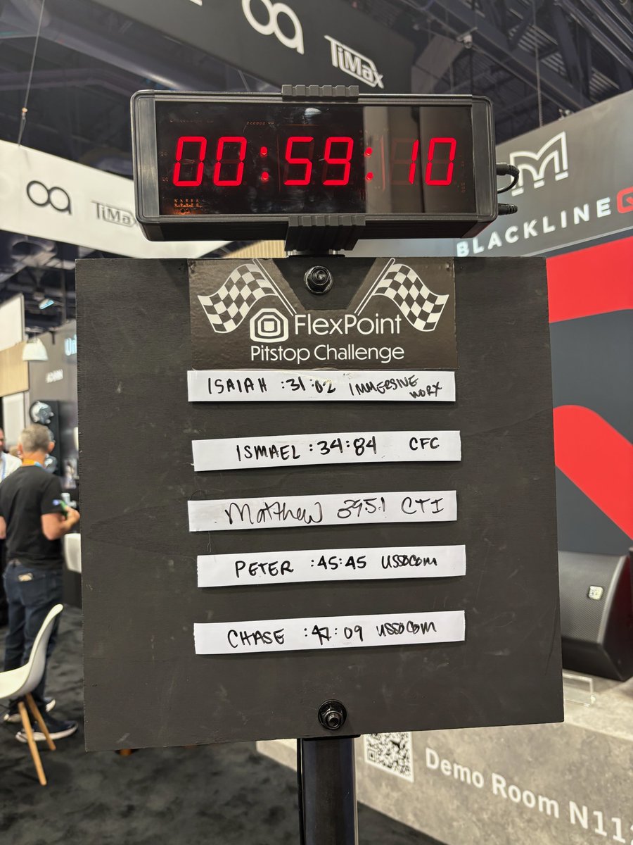 MartinAudioLtd's tweet photo. And just like that, it’s the last day!  Catch us on Booth N6833 – don’t miss your chance to win on the final Pitstop Challenge.  

2 x Q12 and 1 X Q118 are up for grabs! 

Missed us? Stay up to date: https://t.co/Wx4lpsZB5Y

#FlexPointPitstopChallenge #HaveYouHeard #InfoComm2026 https://t.co/3lyELQ0IEm