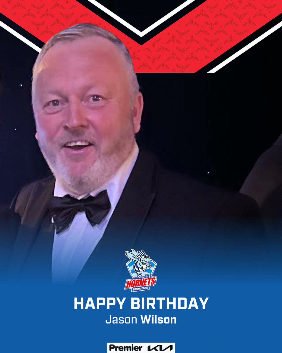 RochdaleHornets's tweet photo. A very happy birthday to Jason Wilson, one of the club's board of directors 🐝 https://t.co/Ywio38P5Nj