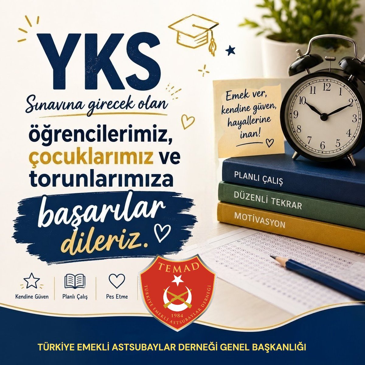 temadankara's tweet photo. #yks
#basarilardileriz
#yolunuzacikolsun
#temad https://t.co/ligwjH1q31