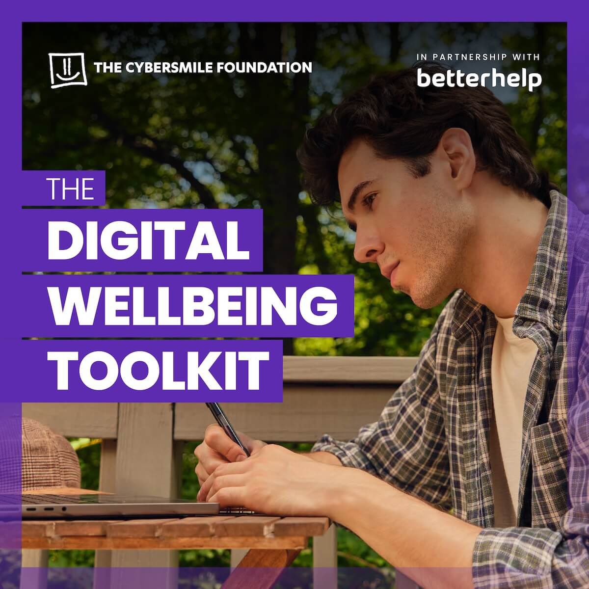 CybersmileHQ's tweet photo. What happens online doesn't always stay online.

A comment. A message. A pile-on. A week of doomscrolling.

The impact can last long after you've put your phone down.

Today, to mark #stopcyberbullyingday Cybersmile and @BetterHelp are launching a Digital Wellbeing Toolkit and hundreds of free 3-month therapy sessions.

Learn more in comments below👇