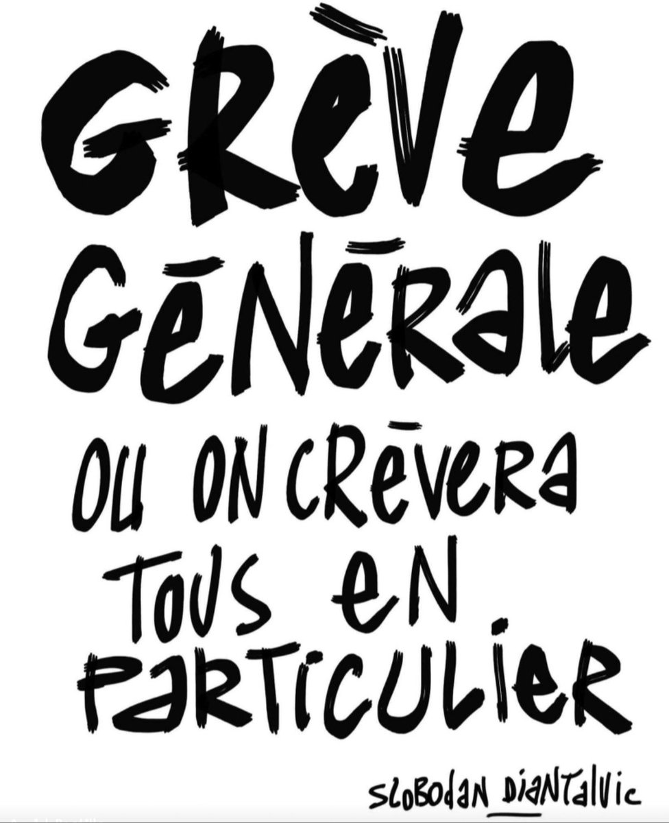 Koalanouk's tweet photo. MACRON DÉMISSION 

Nous ne pouvons pas régler les problèmes avec ceux qui les ont créés

GRÈVE GÉNÉRALE SURPRISE ILLIMITÉE

A vous d'estimer si votre travail est indispensable et si vous devez quand même y aller.
Chacun fait ses choix et les assument en toute liberté. https://t.co/OjNKDegUGC