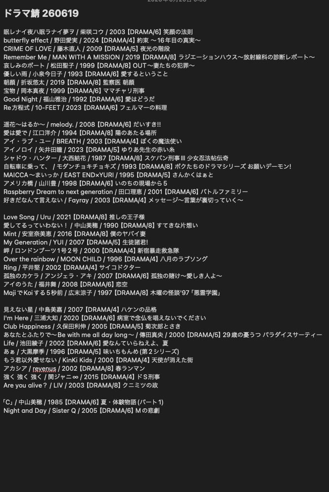 Hir_K02's tweet photo. 久しぶりのSHINGOさんドラマ鯖
指の制御もアウトプットも上手くいかず今日は誤答しまくりだった... 90年代がここ最近劣化しつつあるが特に今日はそれが表に出た感じだなぁ...
00年代はそれなりに渋いところも捌けた印象
また次回に期待！出題ありがとうございました！ https://t.co/ipQFE6DLMc
