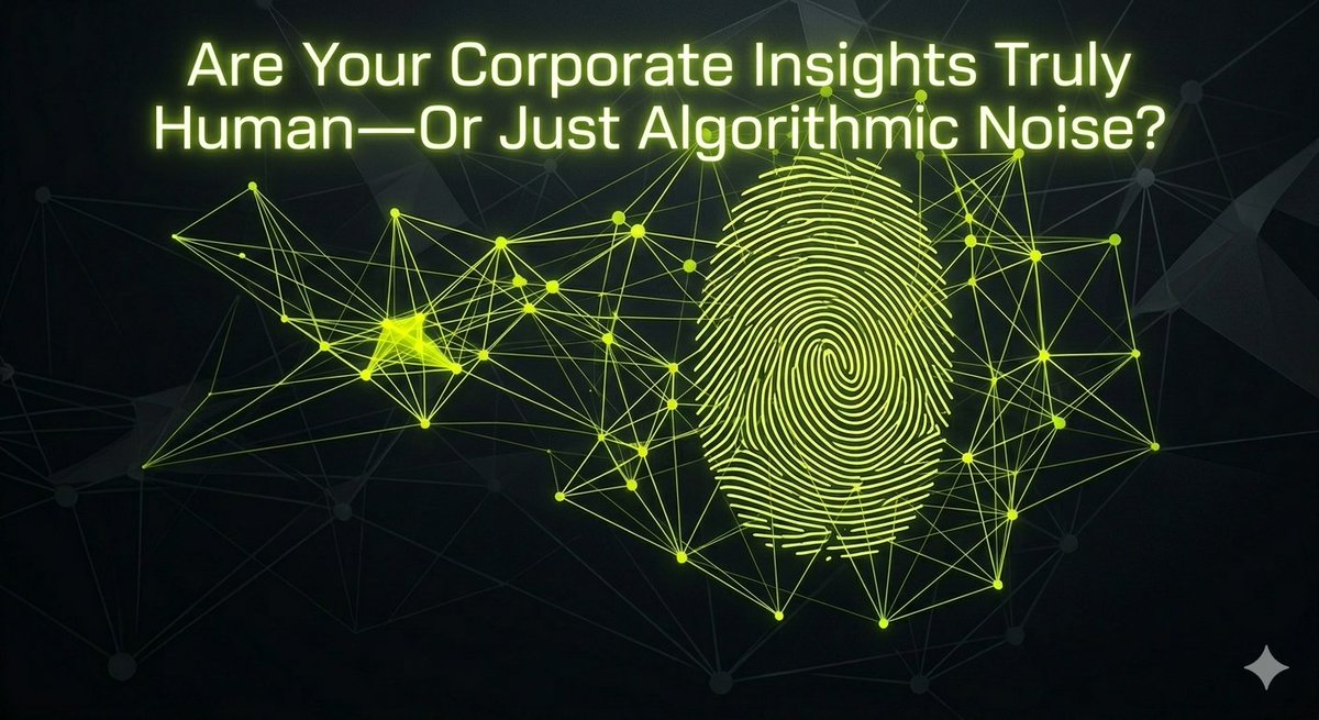 Cognixlab's tweet photo. Are your corporate insights truly human or just algorithmic noise?

If your content looks like your competitors, you aren't building authority. Discovery engines prioritize E-E-A-T.

Turn real-world team data into a verified data moat AI can’t replicate.

#Cognixlab https://t.co/x7xTs01PL6