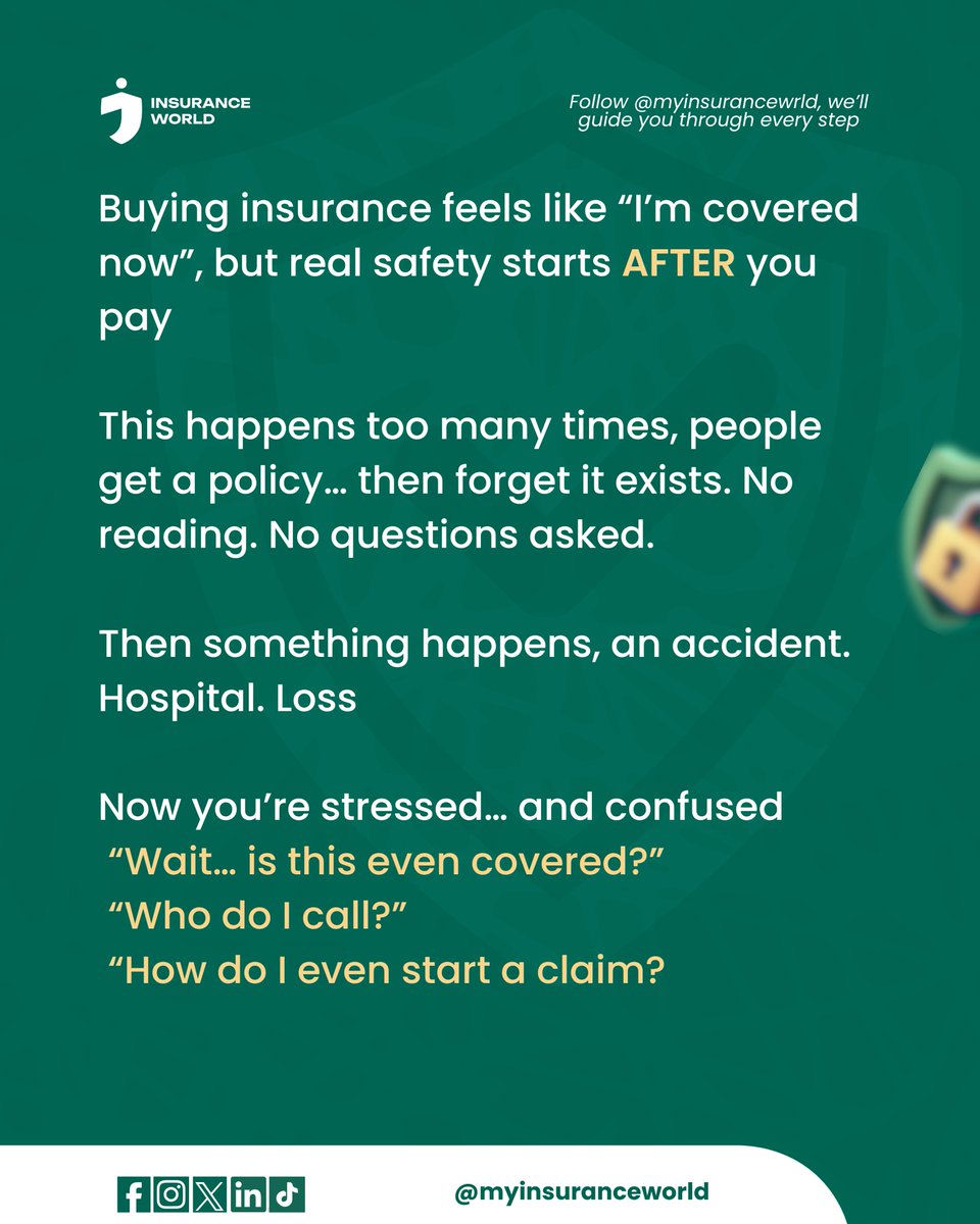 myinsurancewrld's tweet photo. Leaving you with something to ponder on all weekend.
-
Swipe through to see the exact steps you need to take to protect yourself.
-
For more Insurance education like this, Follow @myinsurancewrld today.
-
-
-
#MyInsuranceWorld #WeekendPonder #weekend #FinancialIntelligence #RiskManagement #ProtectYourAssets #StayReady #staysafe #safetyfirst