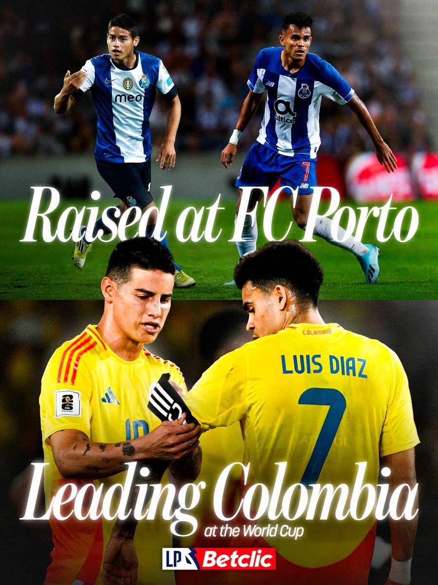 ligaportugal's tweet photo. Cresceram de 🐉 ao peito e hoje são voz de comando dos ‘Cafeteros’ 🇨🇴

James Rodríguez e Luis Díaz arrancaram o Campeonato do Mundo 🌎 à imagem do que já nos habituaram 🤩 https://t.co/FkYh9n2rsR