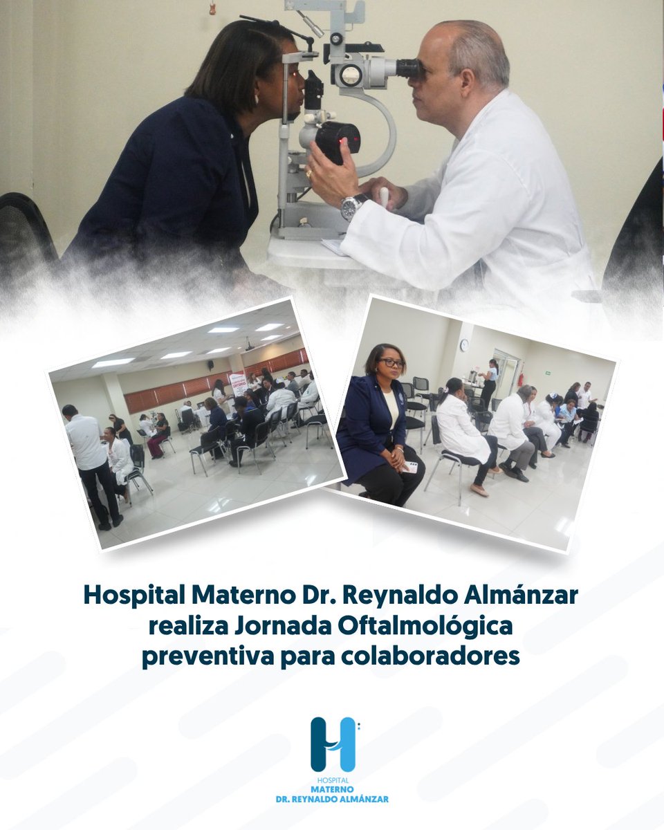 HMDRARD's tweet photo. Con el objetivo de promover el cuidado preventivo de la salud visual y contribuir al bienestar de su personal, el Hospital Materno Dr. Reynaldo Almánzar (HMRA), en coordinación con Óptica Smart, realizó con éxito la Jornada Oftalmológica 2026. https://t.co/wcv54ynnFq