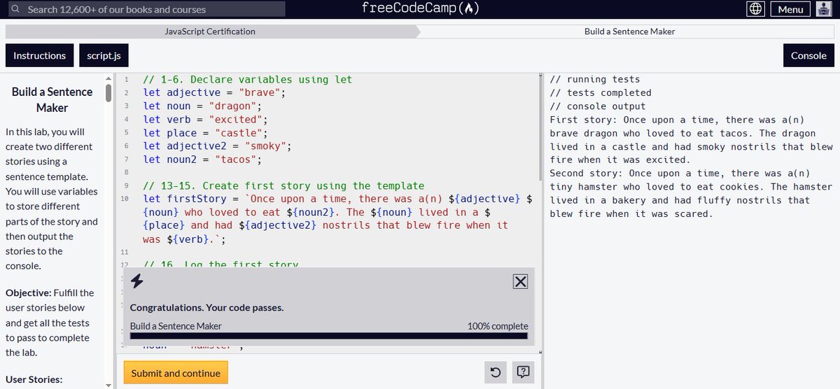 rawat78507's tweet photo. #LSPPDay19
 Started JavaScript journey on @freecodecamp, diving deep into variables, strings, data types, and writing clean code.
Built a dynamic Greeting Bot,  JS Trivia Bot, and a custom Sentence Maker! 
 #60DaysOfLearning2026 #LearningWithLeapfrog @lftechnology #JavaScript https://t.co/VP3lK5WQEi