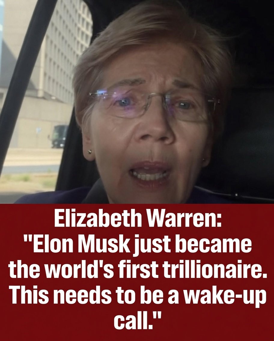 ADRWC's tweet photo. Elizabeth Warren says...“Elon Musk just became the world’s first trillionaire. This needs to be a wake-up call.” 😳 https://t.co/SrkvOpKAlG