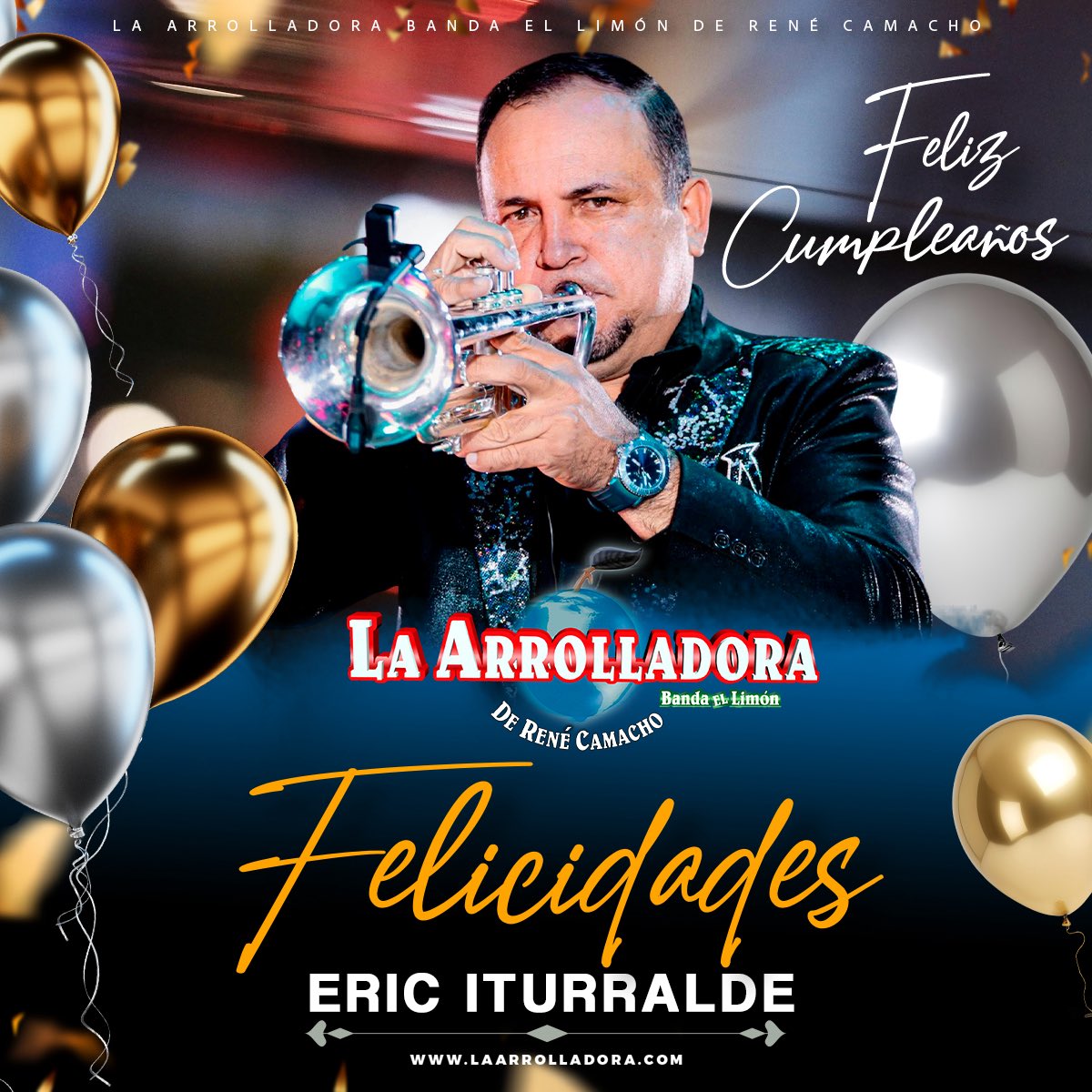 Arrolladora's tweet photo. 🎂 ¡Feliz cumpleaños a nuestro compañero y amigo Eric Iturralde! Que este día esté lleno de abrazos, sonrisas y todo lo que te hace feliz. Pásala increíble. ¡Muchas felicidades! 🎉 https://t.co/rK7n3Csbjv