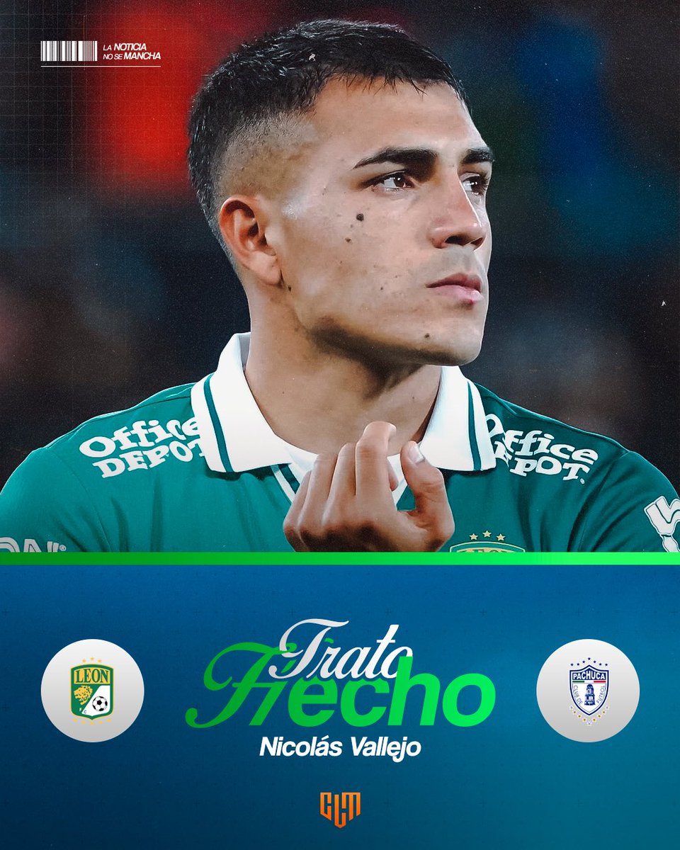 CLMerlo's tweet photo. 🚨[EXCLUSIVO] Nicolás Vallejo es nuevo refuerzo de Pachuca. Llega desde León. Los detalles, aquí. ⬇️
https://t.co/2MMhc7Cwm5 https://t.co/TMXqto6xWG