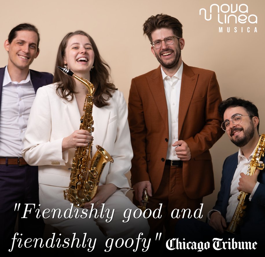 NovaLineaMusica's tweet photo. They lit up Season One. Now they're back. 🎷🔥
#NoisQuartet #NLMSeason3 #ChicagoClassical https://t.co/DJRODDwz2L
