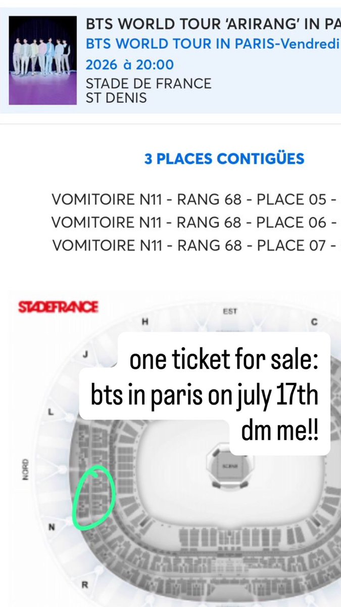 ilseverboven's tweet photo. #BTS fans in the house? DM me if you’re interested in one ticket. https://t.co/WbcC0Jf5uz