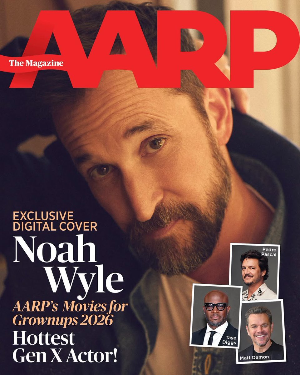 NoahWyleUpdates's tweet photo. Noah Wyle has been chosen as AARP’s Hottest Gen X Actor!✨ 

We can’t say we disagree…🤭

📸: aarp on Instagram https://t.co/B3ZyTgaTrT