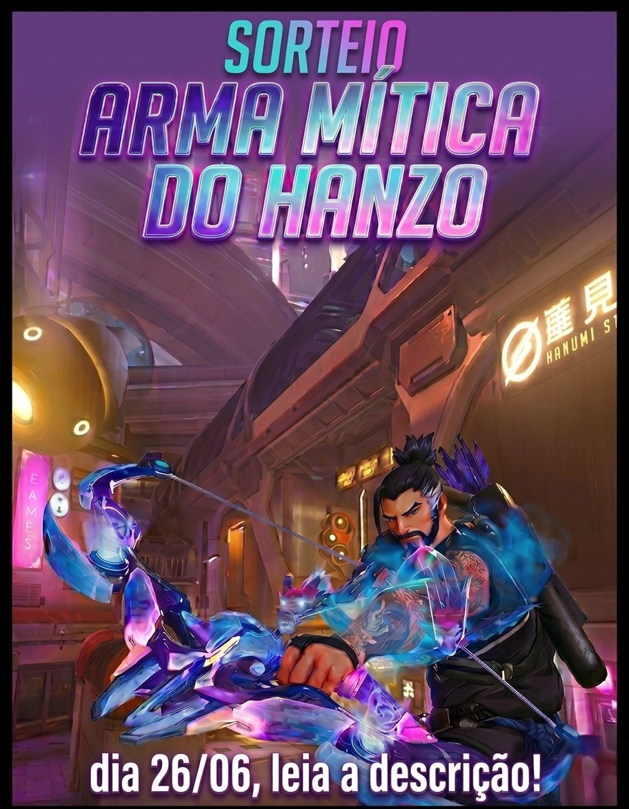 thallew966_ow's tweet photo. Pessoal, ta rolando sorteio da arma mítica do hanzo concedido pela Blizzard la no meu canal da twitch ( twitch. tv/thallew966 ) ! Basta dar !ticket no chat porque o primeiro é gratuito. O resultado vai ser no dia 26! https://t.co/8yPIIZqmmJ