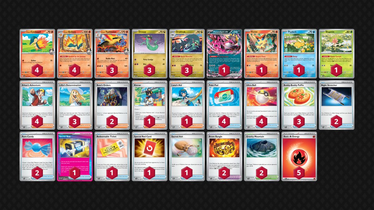 pokekameshi's tweet photo. 🏆SEASAC League Challenge #23

参加：89名

1位：バクフーン：@Mawssa2000
2位：ガブリアス
3位：ドラパルト/バシャーモ
4位：ハンマードラパルト

#PTCGLデッキ

🔽大会情報
https://t.co/0yTD4AuHJK

🔽PTCGLデッキインポート手順
https://t.co/1JpOxpxqfA

🔽PTCGLセットアップマニュアル
https://t.co/9jxRS8bzQ1