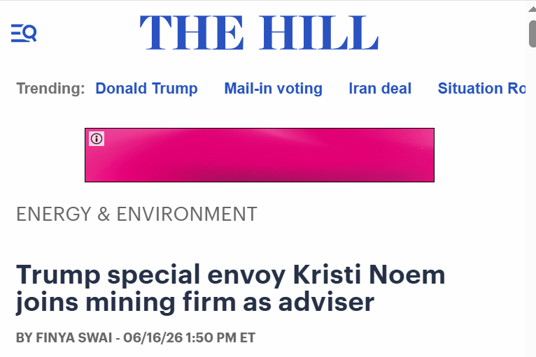 IShunthoo's tweet photo. KRISTI NOEM MAY BE THE BIGGEST REASON I'M STILL BULLISH ON $NRED

When I first saw the announcement, I thought it was just another advisory board addition. Then I looked closer.

Kristi Noem spent 8 years in Congress, served 6 years as Governor of South Dakota, became the state's first female Governor, and later led the U.S. Department of Homeland Security, one of the largest federal agencies in America.

Now she joins NovaRed Mining Inc., a company with 16,078 hectares (39,726 acres), 3 drill-ready targets, a 70% earn-in opportunity, and 2.7M+ MetalCore records.

That's not a typical junior mining appointment.

Price targets: C$1.95 - C$2.21 - C$2.50+

Always do your own research before making any moves.

https://t.co/MhM3cbNe5X

$ADTX $SNDK $MEHA