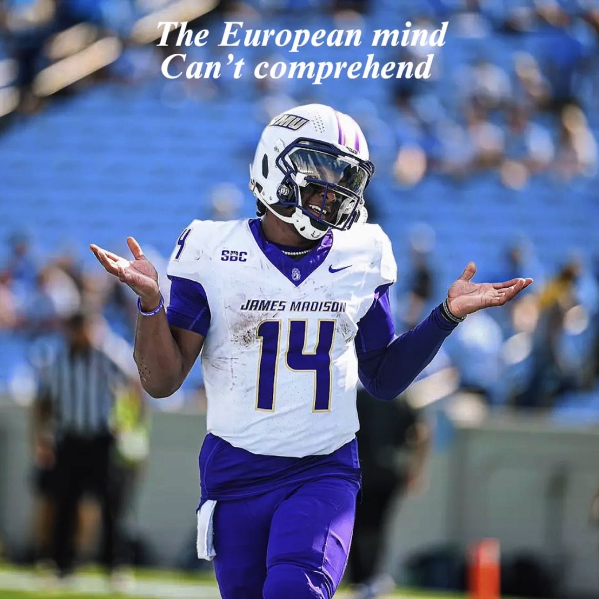 JMUSoundOff's tweet photo. The European mind can’t comprehend #GoDukes https://t.co/ugV4vbxU7X