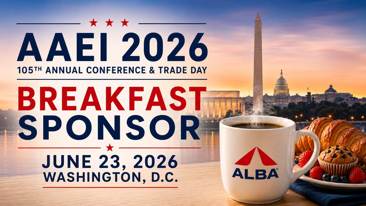 AlbaWheelsUp's tweet photo. ☕ Proud Breakfast Sponsor of #AAEI2026!
Alba is honored to sponsor the Breakfast at the American Association of Exporters and Importers' 105th Annual Conference & Trade Day.
#GlobalTrade #TradeCompliance #SupplyChain #ImportExport #CustomsBrokerage https://t.co/gZUloGB1f8