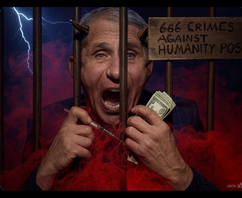 magab2023's tweet photo. @nypost 🚨🚨🚨ARREST FAUCI! CRIMES AGAINST HUMANITY!!! LFG!!!
@FBI  @FBIDirectorKash  IT IS TIME!!! https://t.co/jOWTEqIFDM
