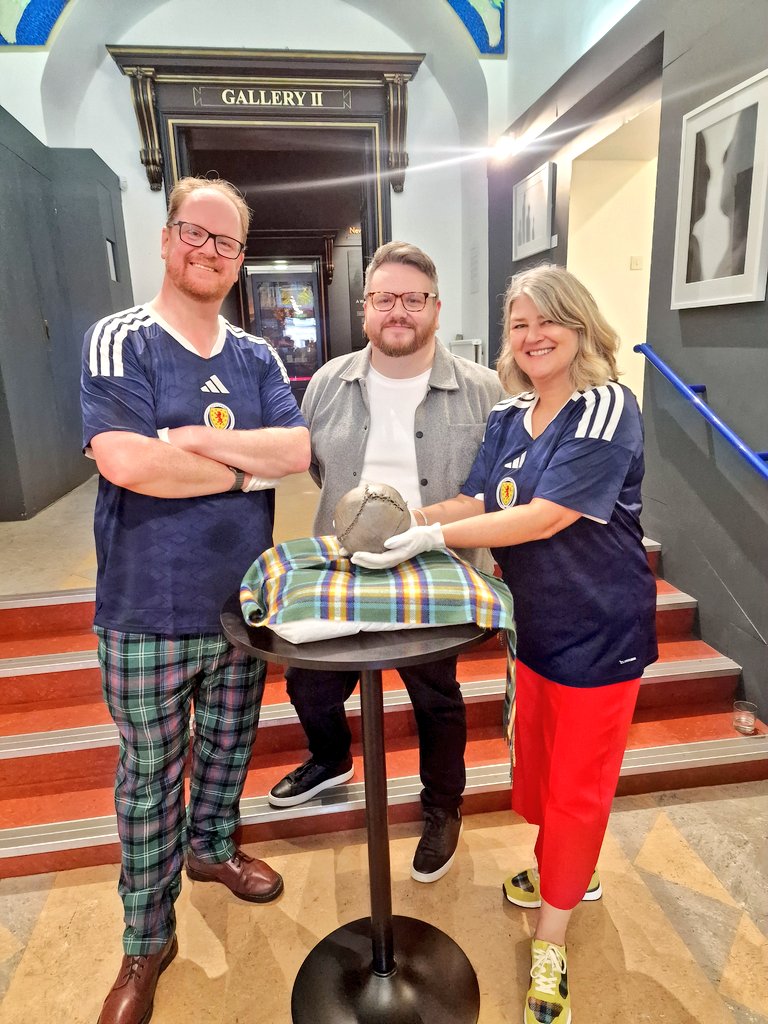 davidmcd0nald's tweet photo. What a treat this was, helping to see off the world's oldest football as it makes its way to Miami for the @ScotlandNT v Brazil match.

Congratulations to the team at the Stirling @smithmuseum for sharing this extraordinary piece of footballing history with the world. https://t.co/klsmBNl12W