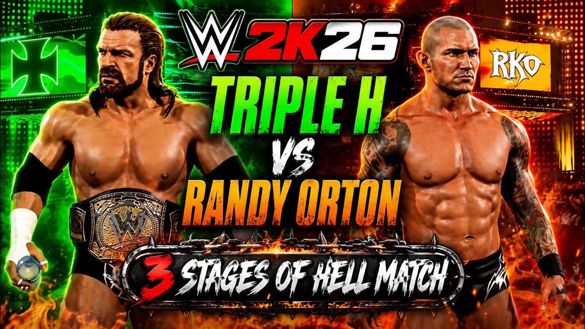 2kmania09's tweet photo. WWE 2K26 : Triple H vs Randy Orton | WWE Championship Match : https://t.co/M38MHELidH

#wwe #wwe2k26 #tripleh #randyorton #wwechampionship https://t.co/QQ2GQ3RrAV