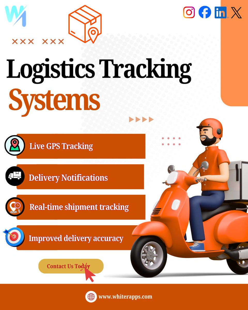 whiterapps's tweet photo. Transform your logistics operations with our advanced Logistics Tracking System.

✔ Live GPS Tracking
✔ Delivery Notifications
✔ Real-Time Shipment Tracking
✔ Improved Delivery Accuracy

#Logistics #SupplyChain #TrackingSystem #GPS #FleetManagement https://t.co/qU2SPI96o8