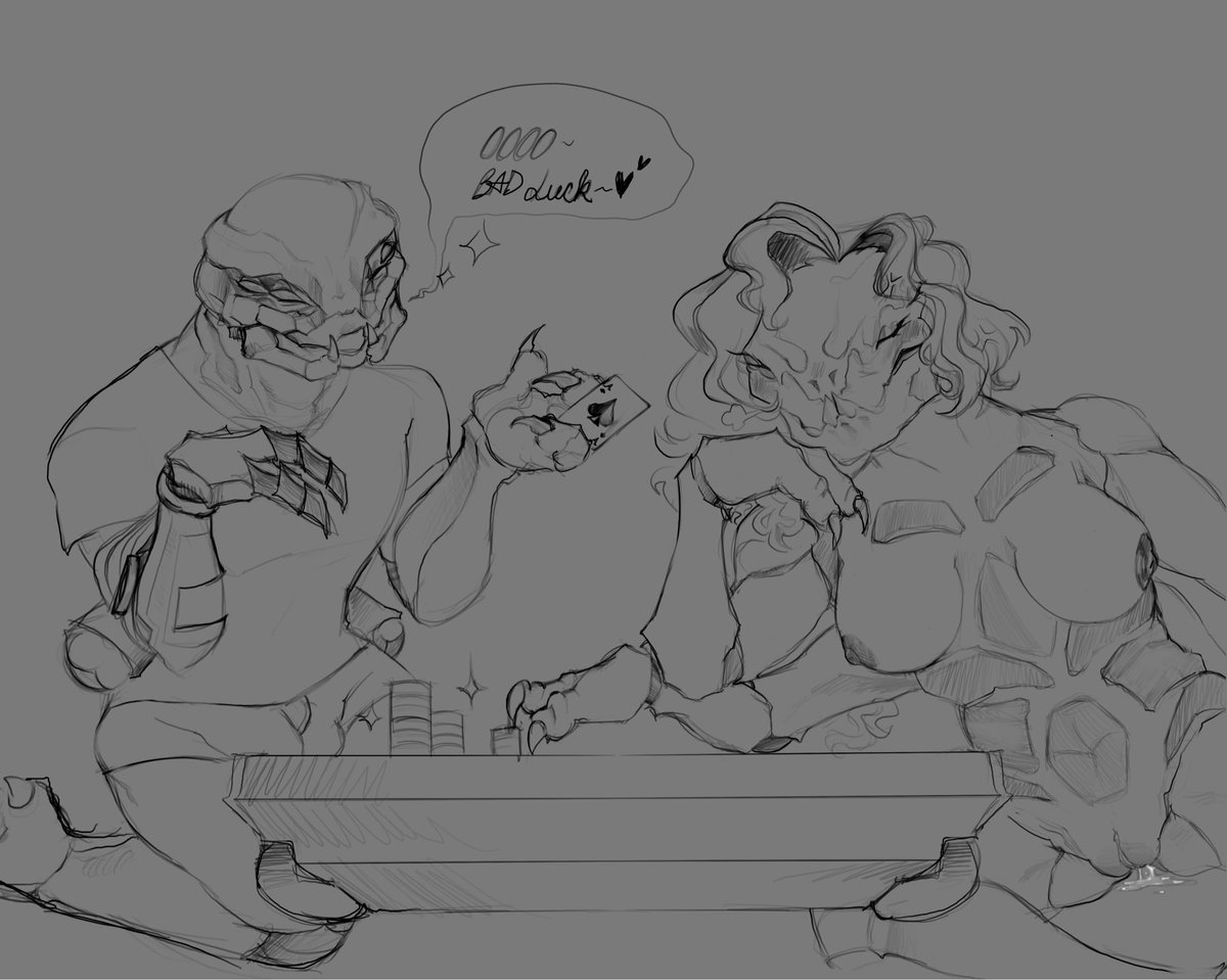 Redlizardborn's tweet photo. He's very good at strip poker https://t.co/sWAkSFbPCA