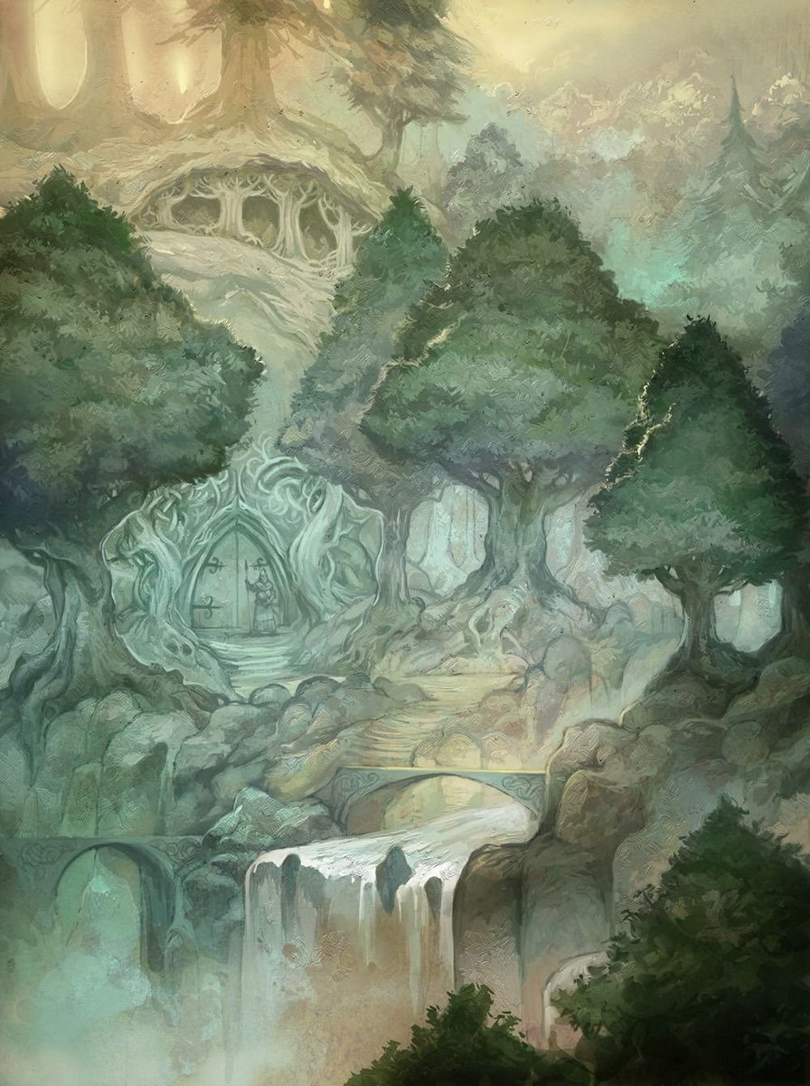 ArtorOtherThing's tweet photo. “Elf Hall" by Jon Hodgson. Created for The One Ring Game https://t.co/2rLTJJwgwu