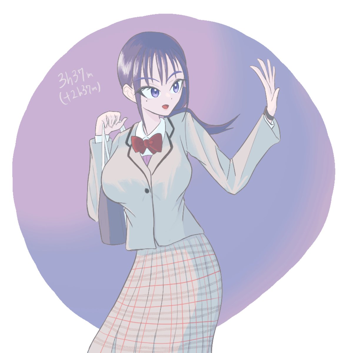 Minorties2's tweet photo. 今日は新彼女の蘭那ちゃんです　昨日描きたかったものが描けてよかった https://t.co/nemQXUVt4Z