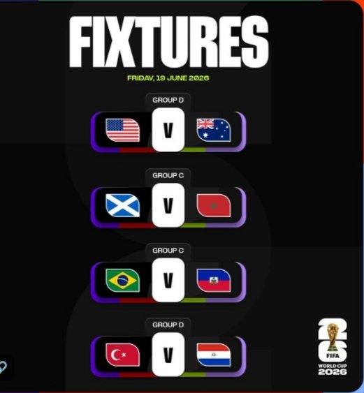 don_meris's tweet photo. For punters...
🇺🇸 Both teams to score 🇦🇺
🏴󠁧󠁢󠁳󠁣󠁴󠁿 - Morocco to win 🇲🇦 
🇧🇷 Brazil to score ov1.5 - 🇭🇹
🇹🇷 Over 1.5 🇵🇾
#fifaworldcup https://t.co/JXdgfX6Jjx