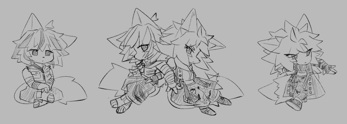 iBillGP456's tweet photo. I was trying to make chibis (to put them on my commission chart xd)
What do you think? Do you like them? 🤔😌
#furry #furryartist #ケモノ #メスケモ #オスケモ #獣人 #chibi #kemono #sketchart #OC https://t.co/TR52OBQQoo